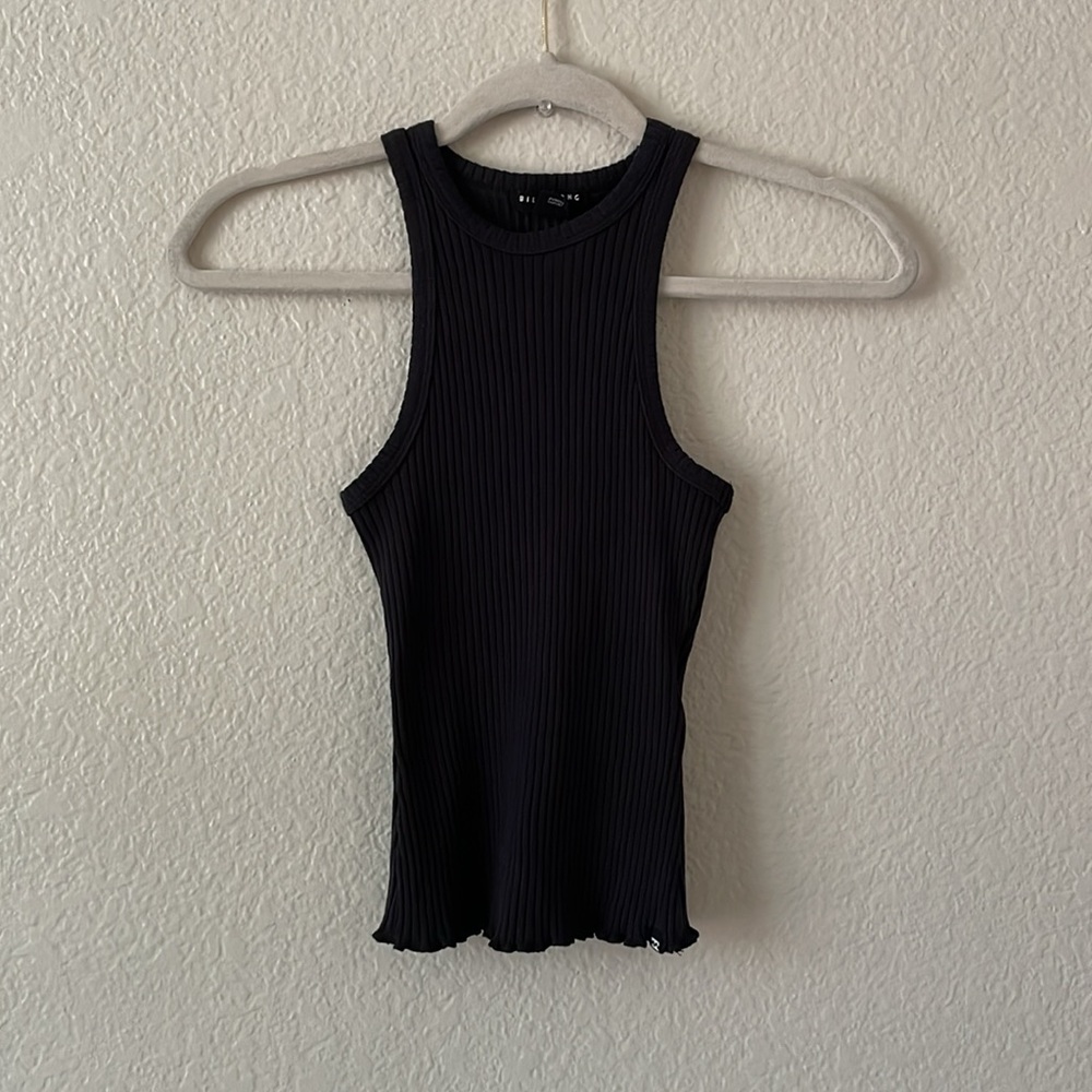 Billabong Ribbed Tank Top Crip Rib Tee Black - Picture 10 of 14
